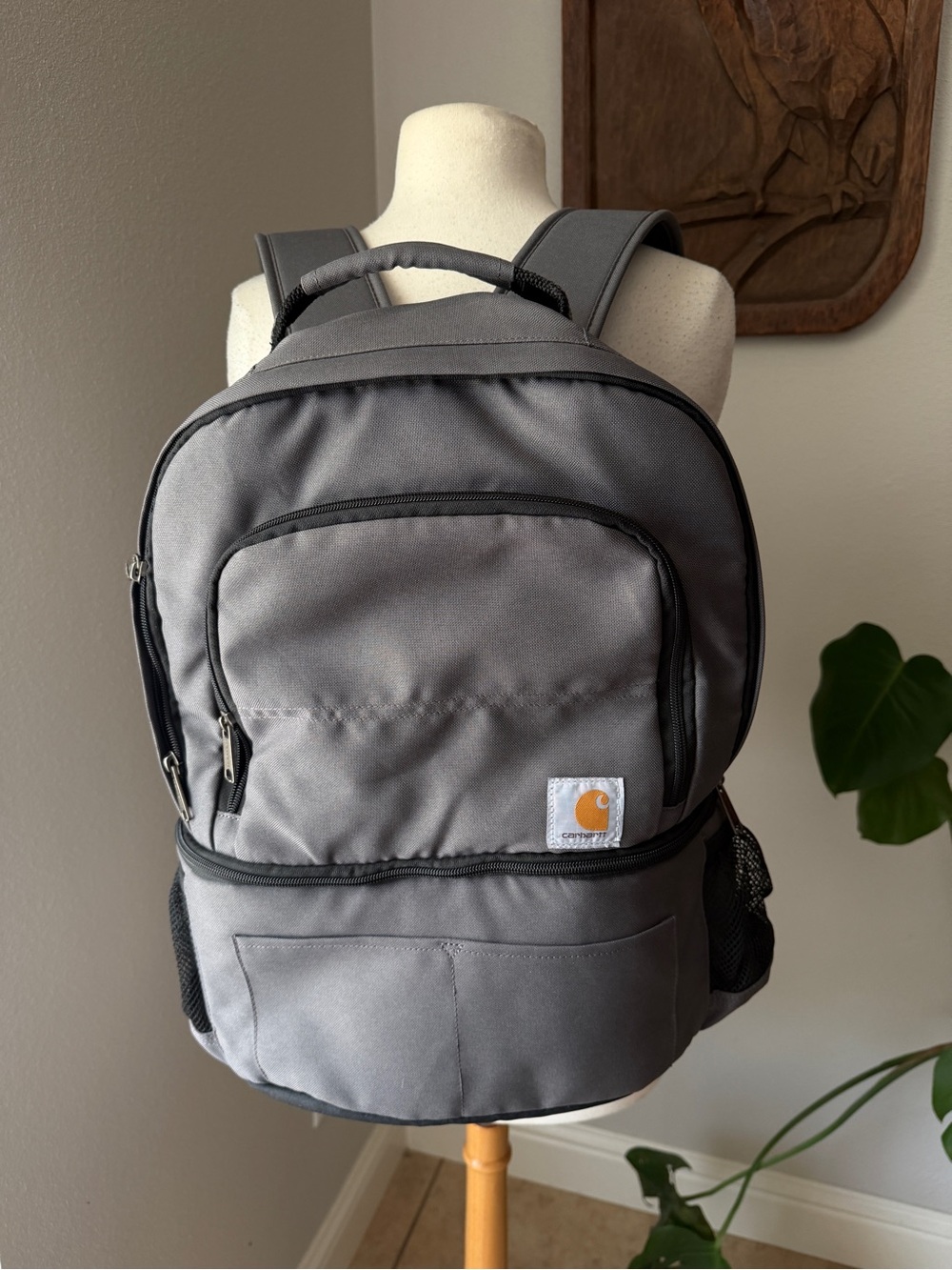 Carhartt Gray 2-in-1 Insulated Cooler Backpack